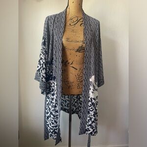 A NEW DAY floral print kimono duster open cardi cover up